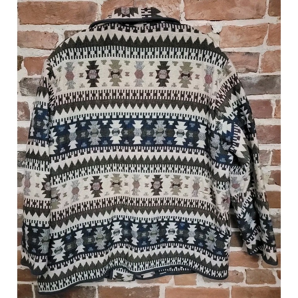 Vintage Fashion Bug Womens Jacket Tapestry Size 18/20 Aztec Southwestern Coat - Picture 3 of 9